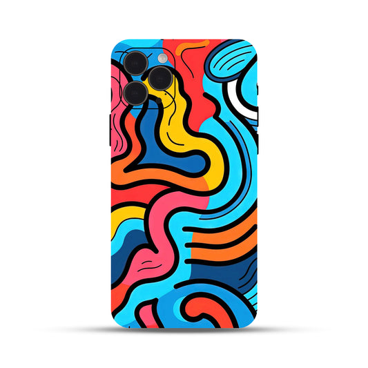 Colorful Flowing Lines Abstract Wrap